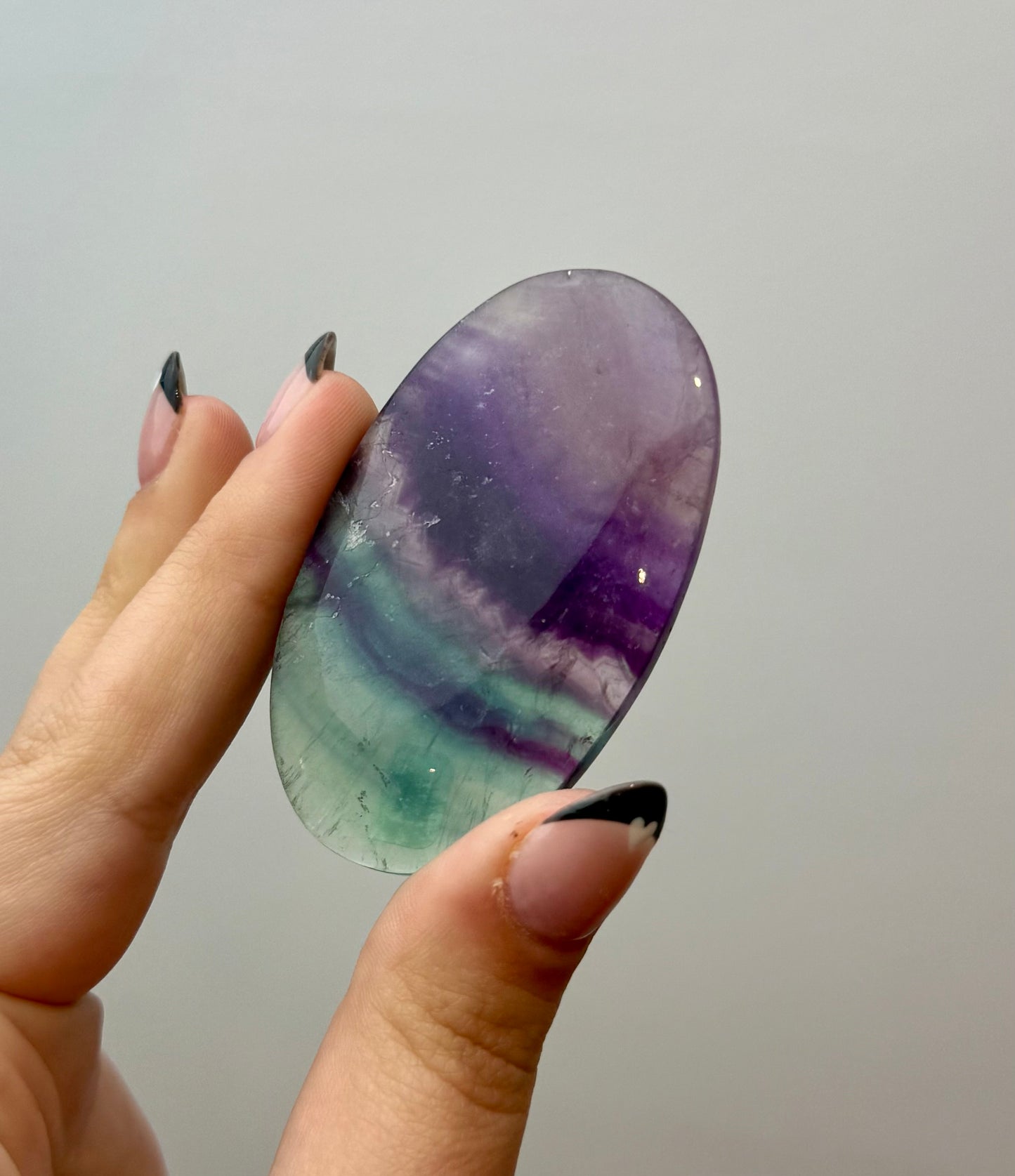 Fluorite palm stone