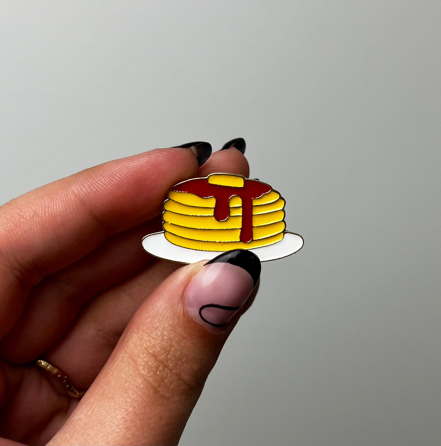 Pancake enamel pin