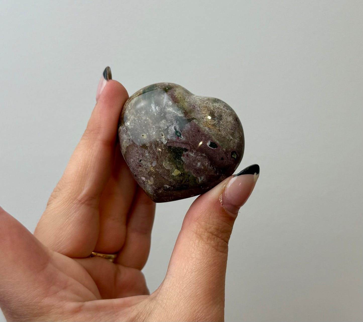 Ocean Jasper heart carving