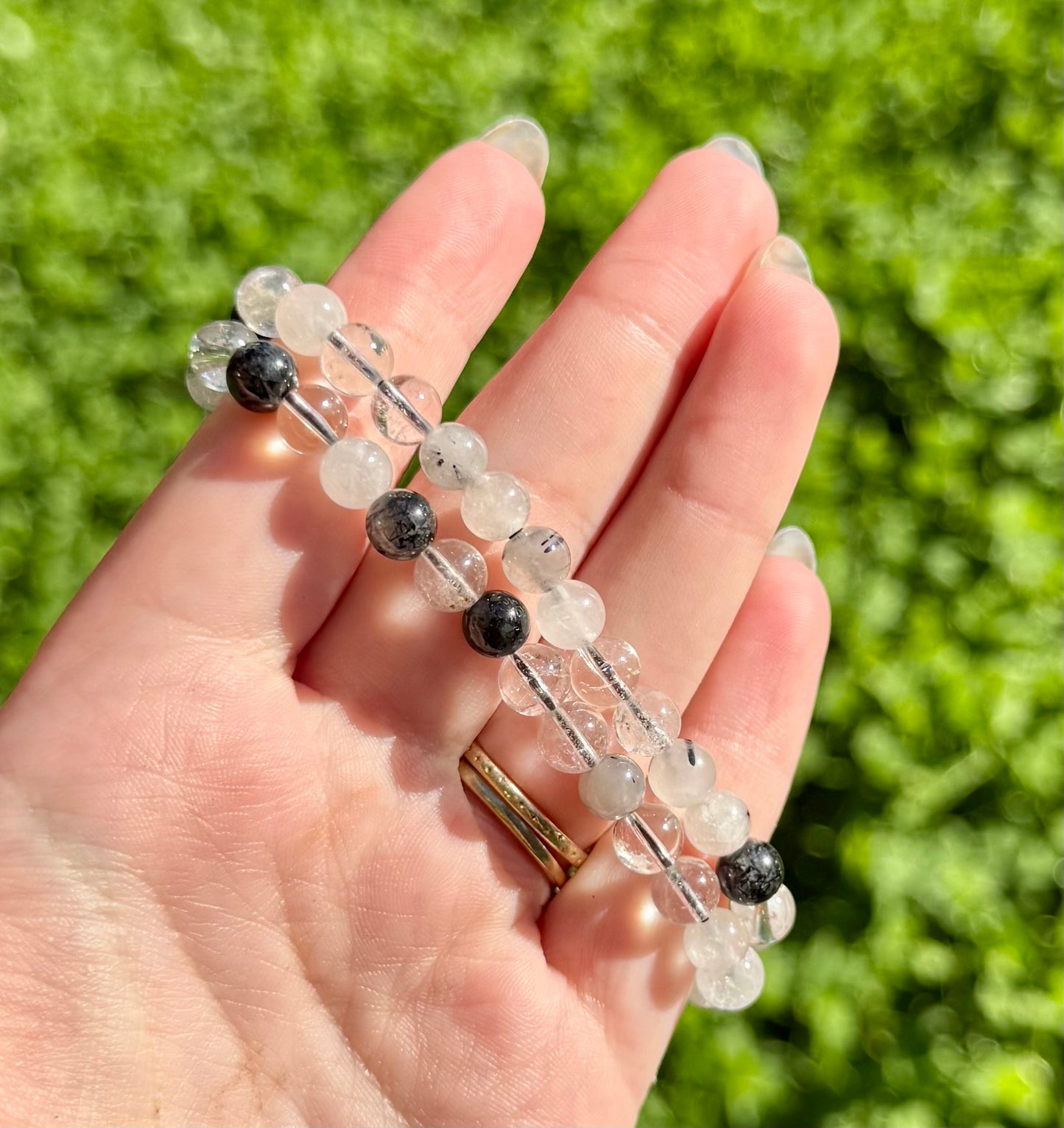 6mm Black tourmaline quartz bracelets