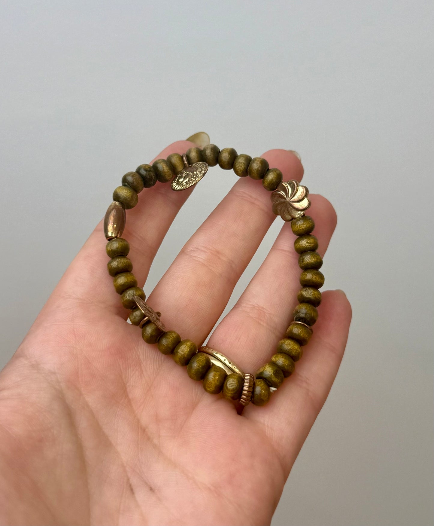 Wood bracelet thrifted find