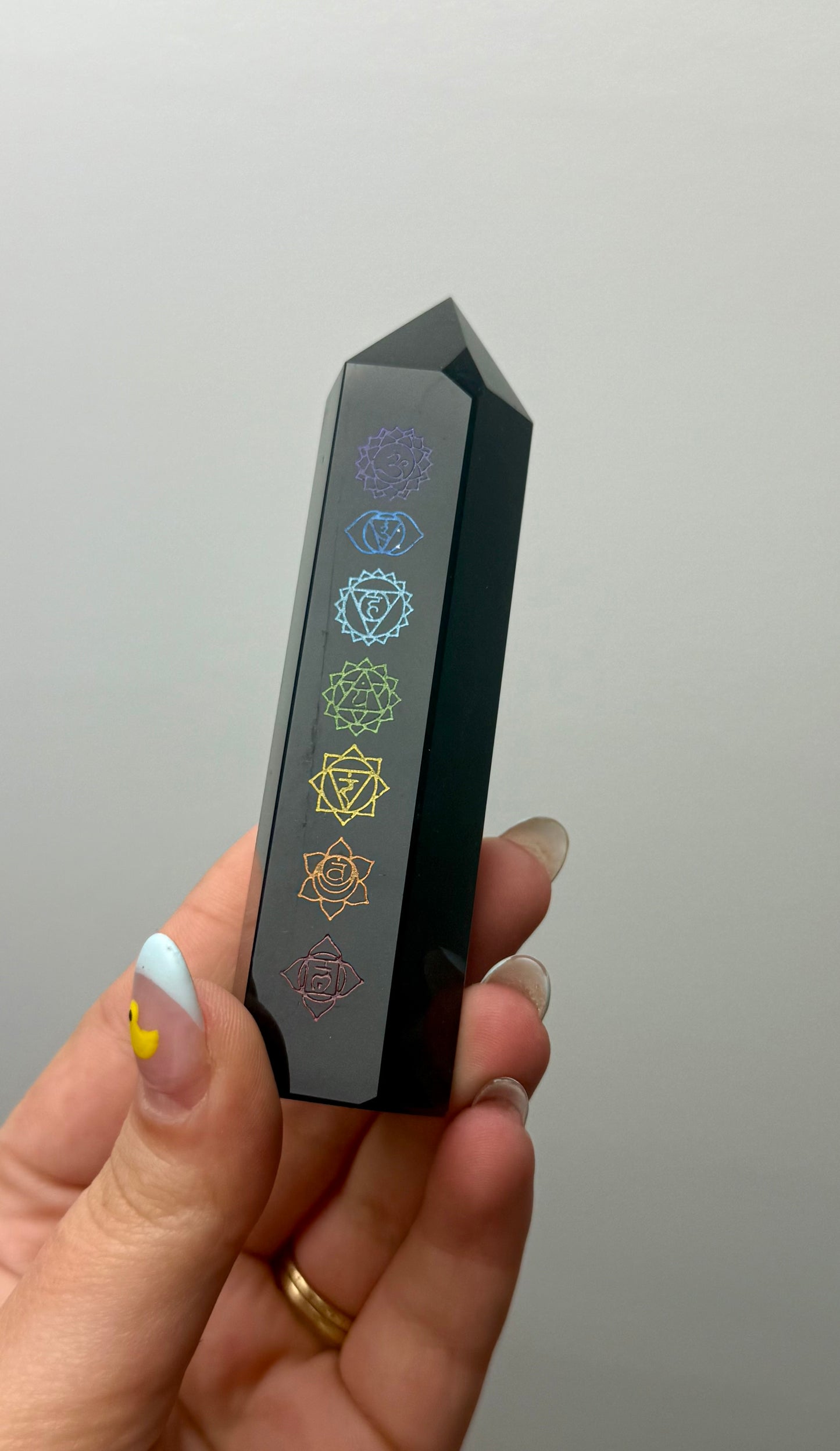 Obsidian chakra tower