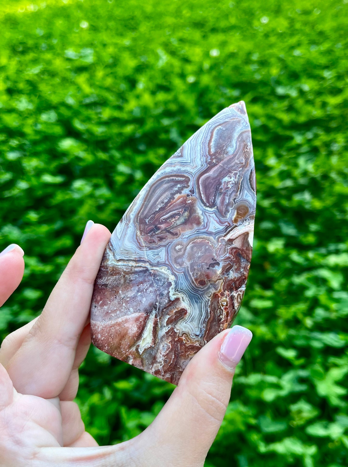 Mexican lace agate tear freeform