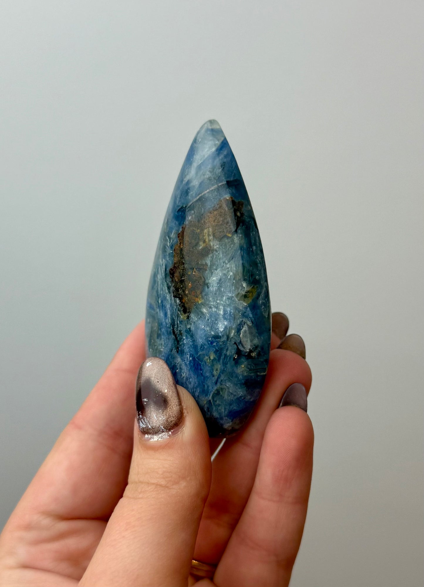 Blue kyanite tear freeform