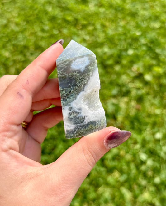Moss agate tower
