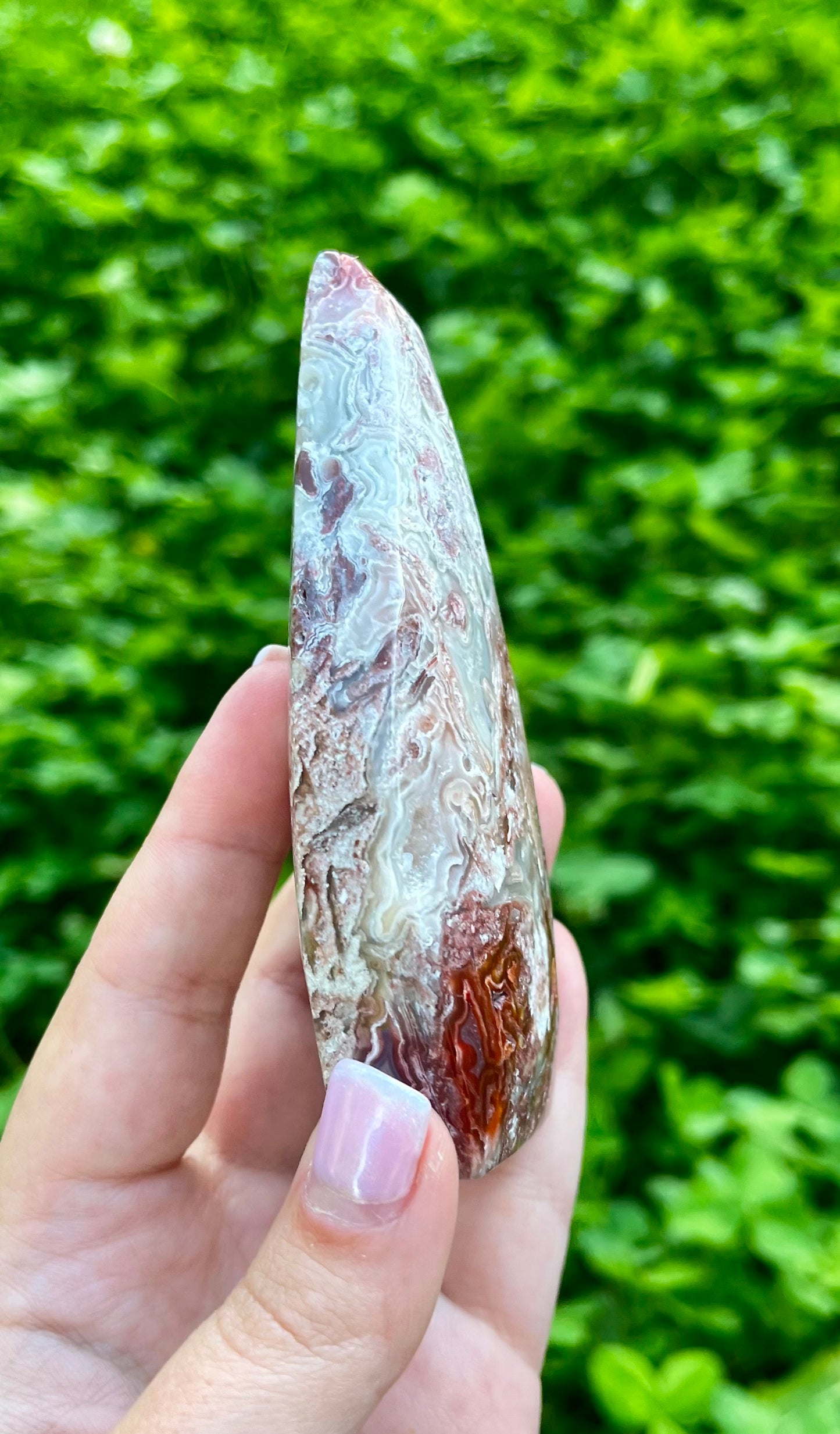 Mexican lace agate tear freeform