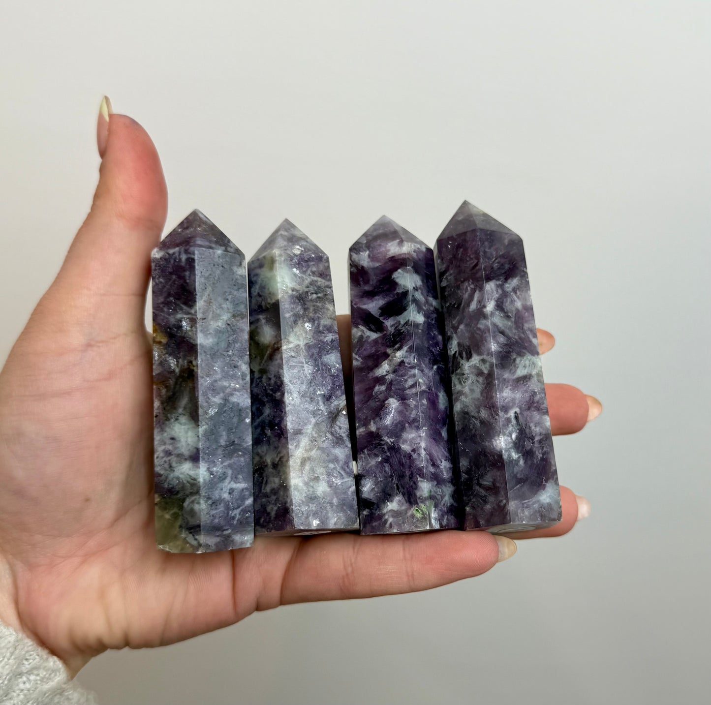 Purple mica/gem lepidolite towers