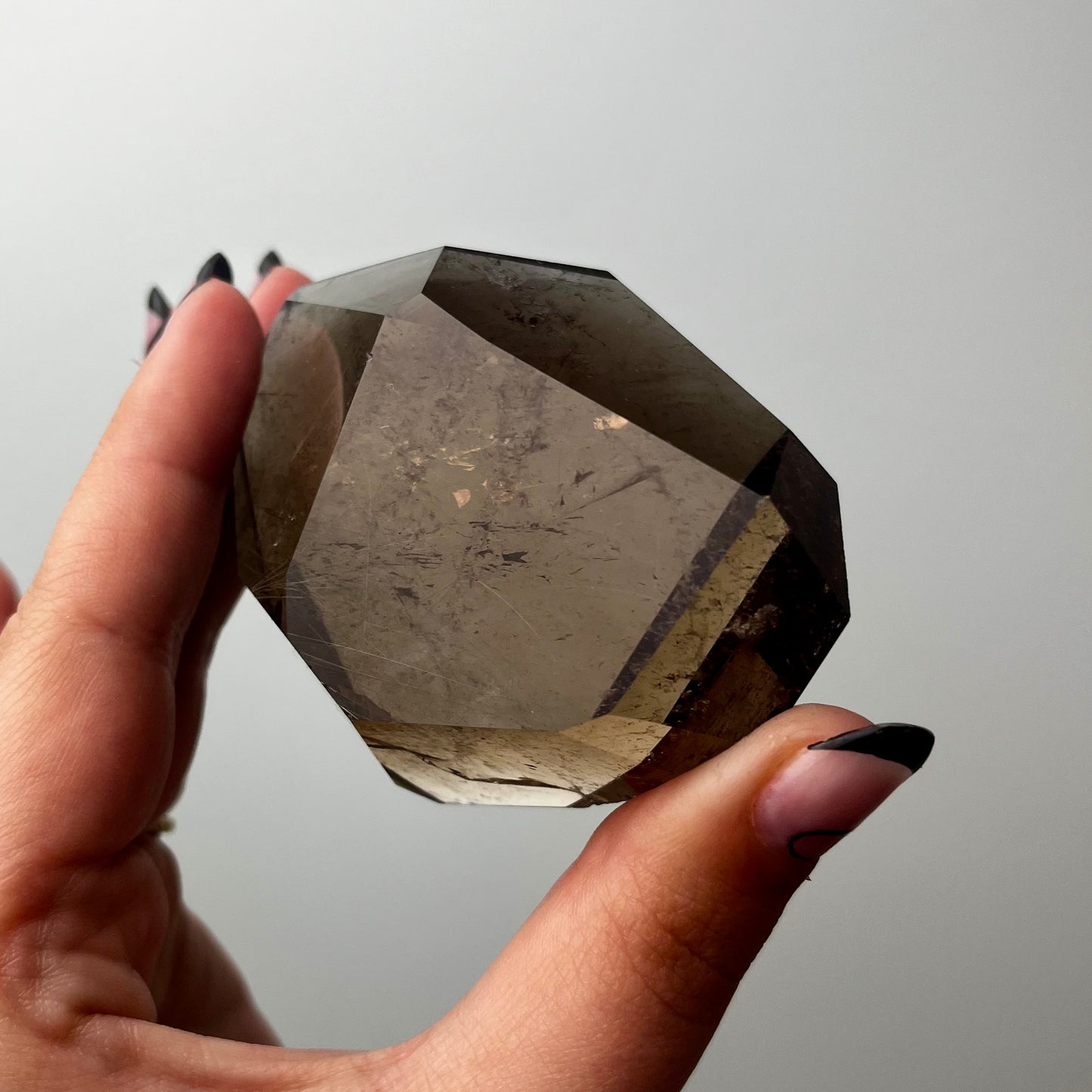 Smoky Quartz with rutile freeform