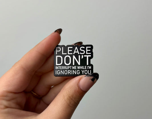 Ignore enamel pin