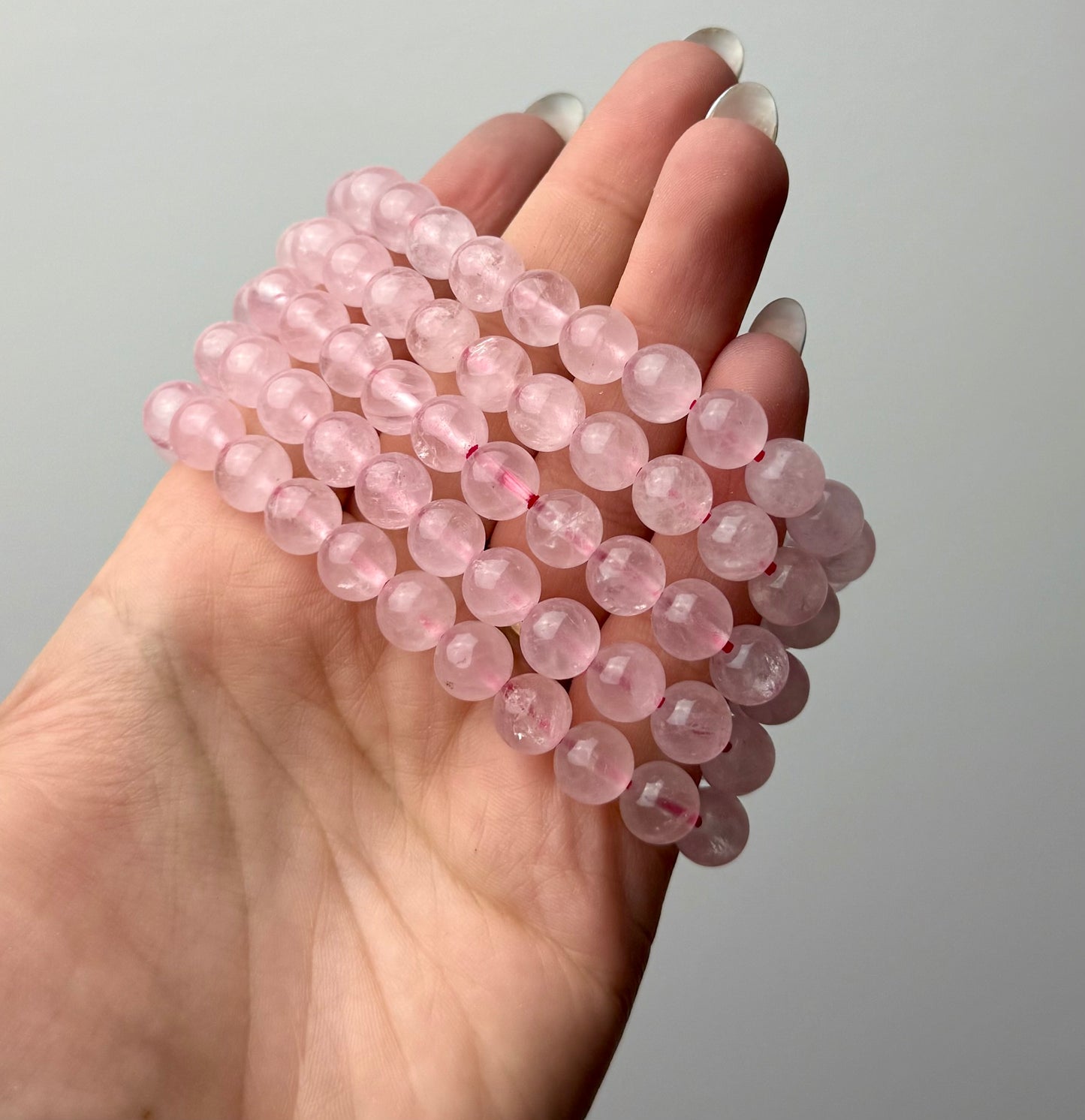 Rose quartz bracelets