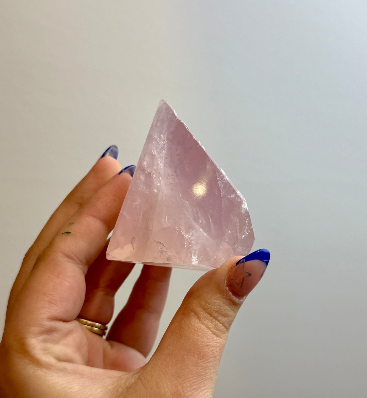 Imperfect “chipped” rose quartz freeform