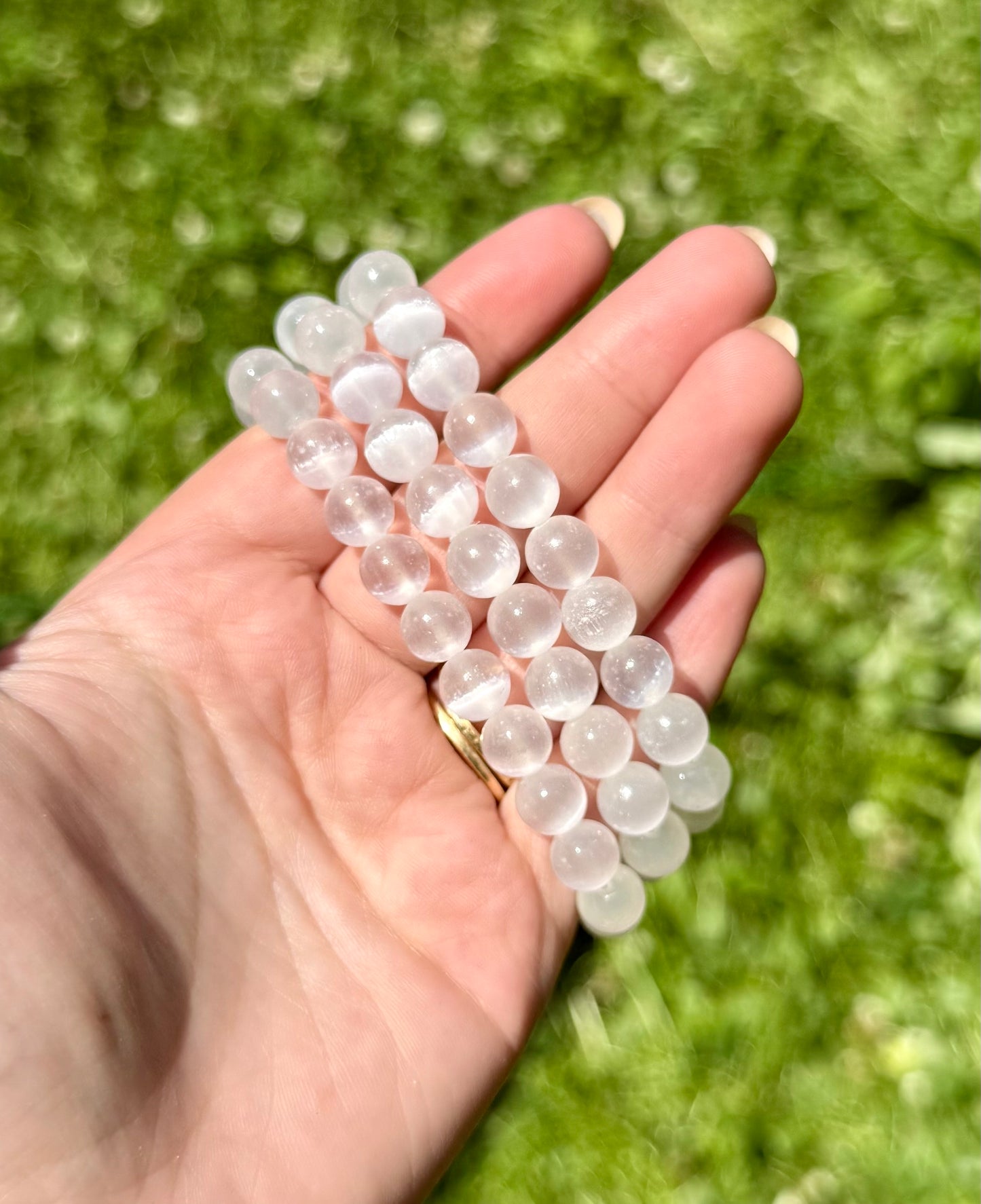 Satin spar bracelets