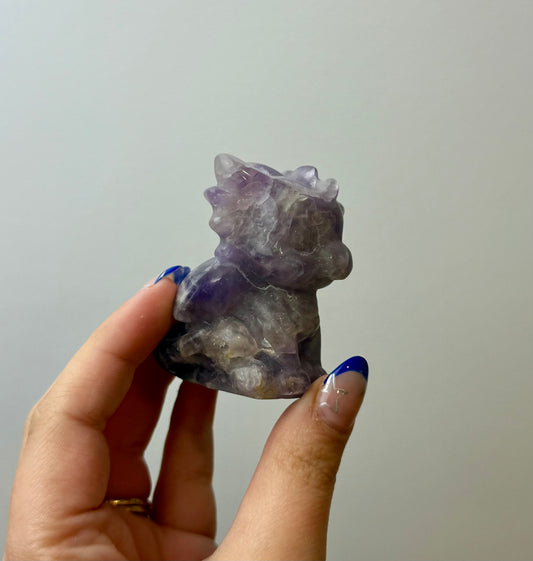 Amethyst dragon carving