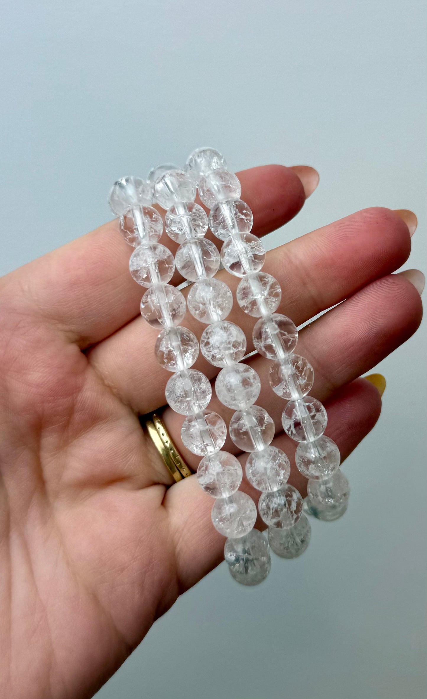 Crackle quartz bracelets