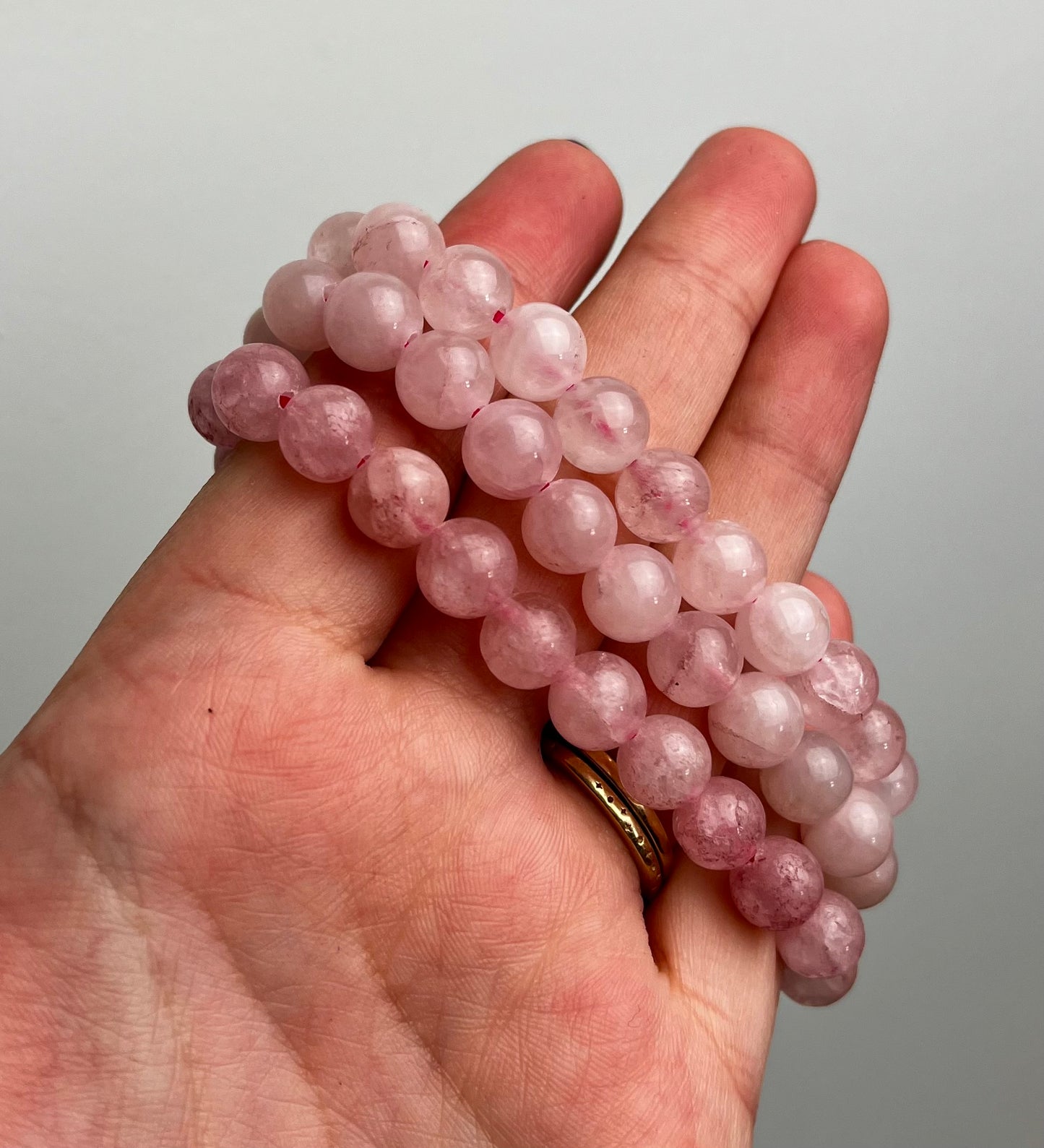 Dyed quartz bracelets