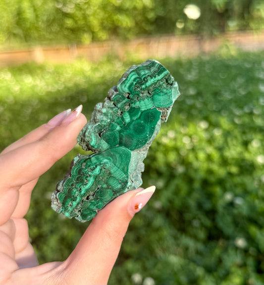 Malachite slab