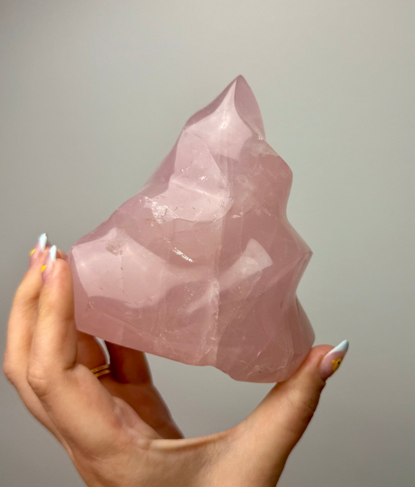 Rose quartz flame
