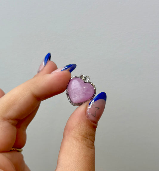 Kunzite heart pendant