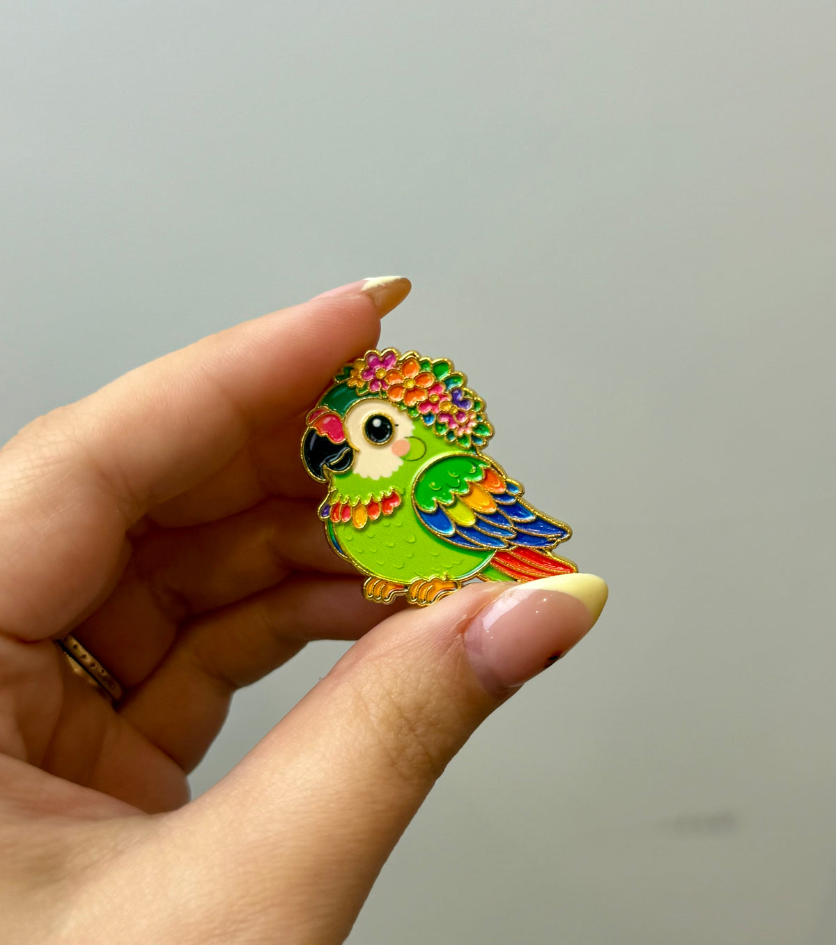 Parrot enamel pin