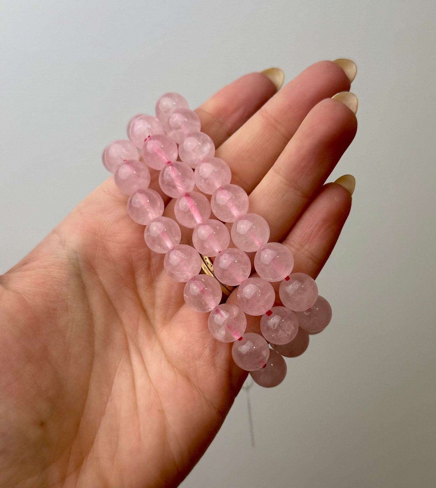 Chunky rose quartz bracelets 10-12mm