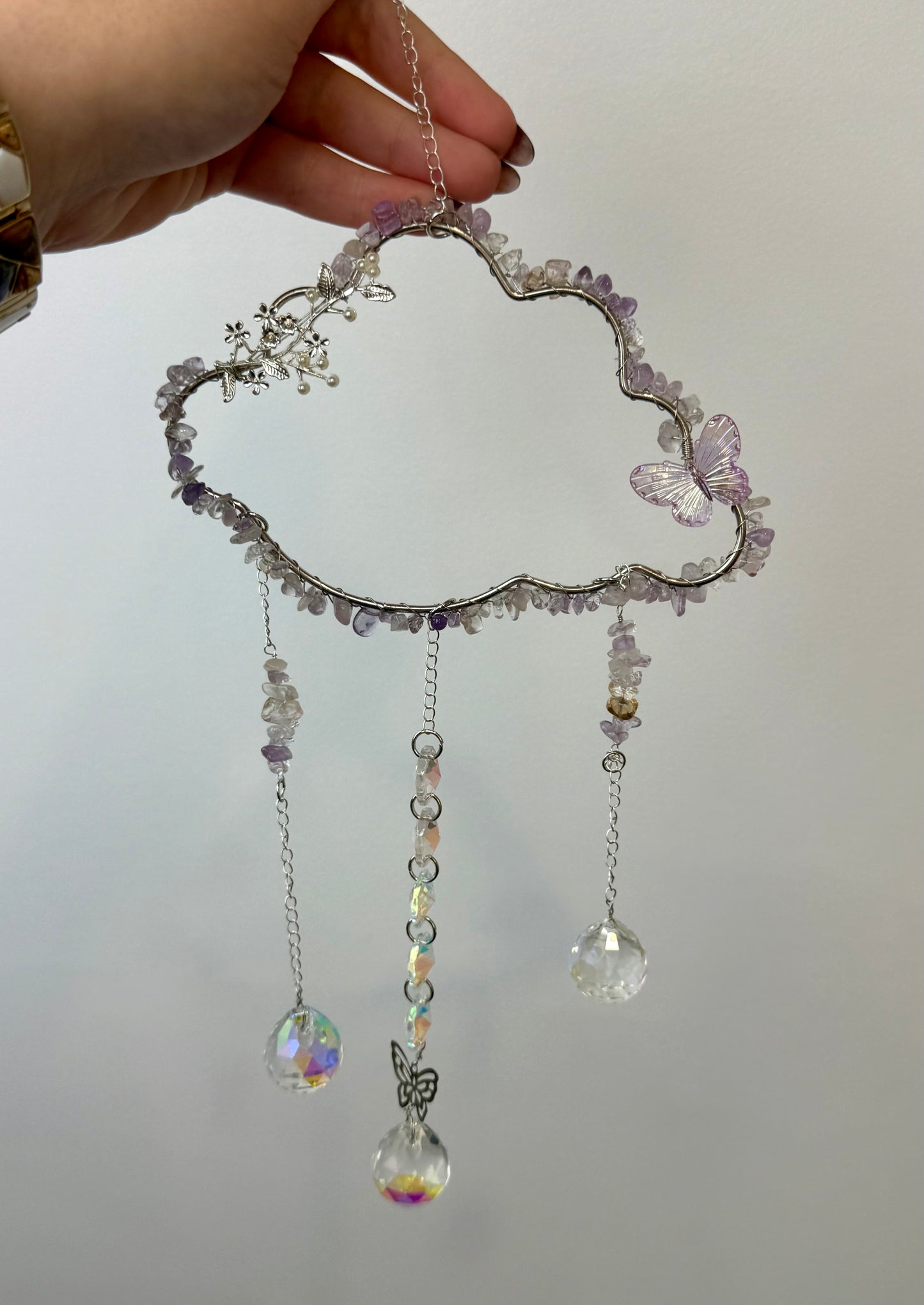 Amethyst cloud suncatchers