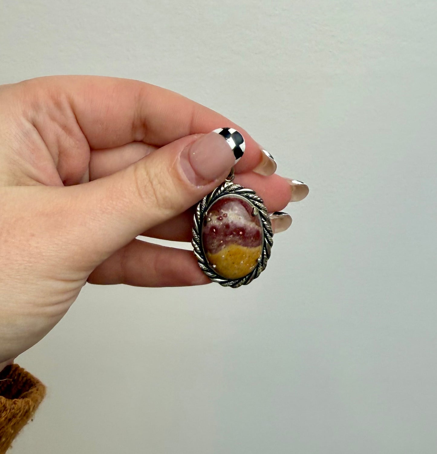Ocean jasper pendant thrifted find