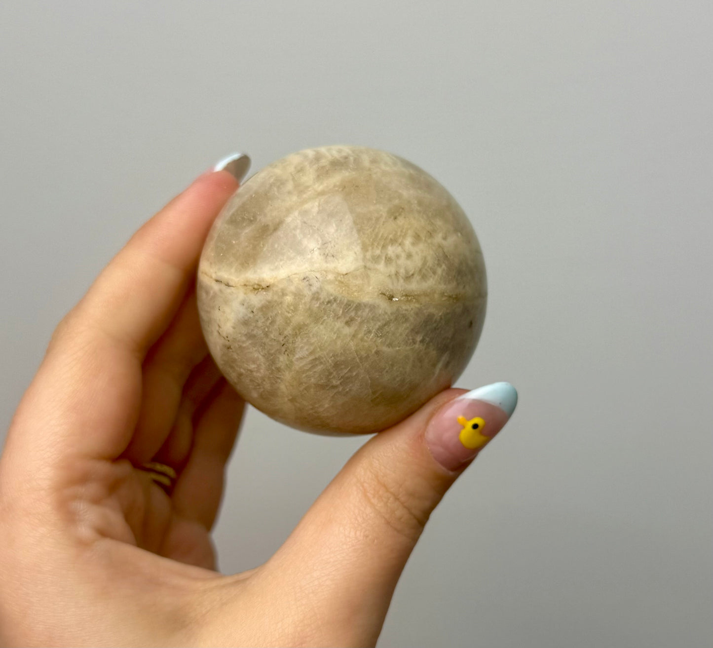 Blue moonstone sphere