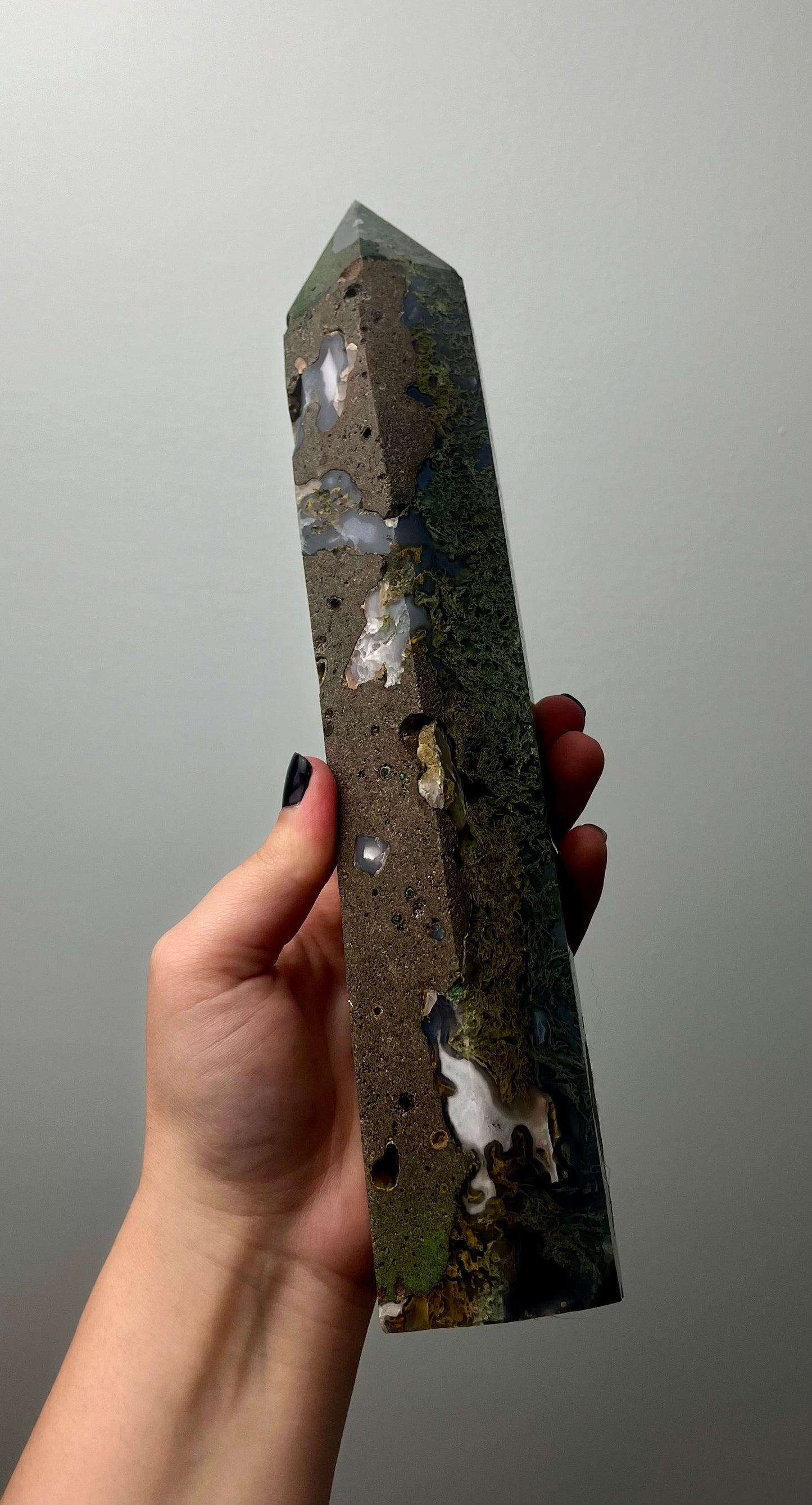 Moss agate tower