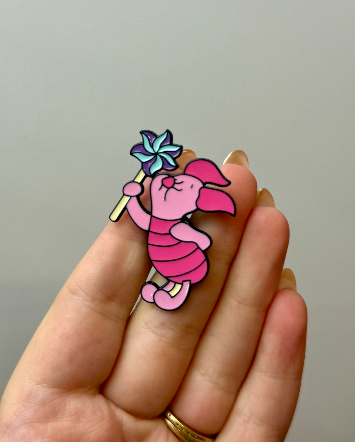 Piglet enamel pin