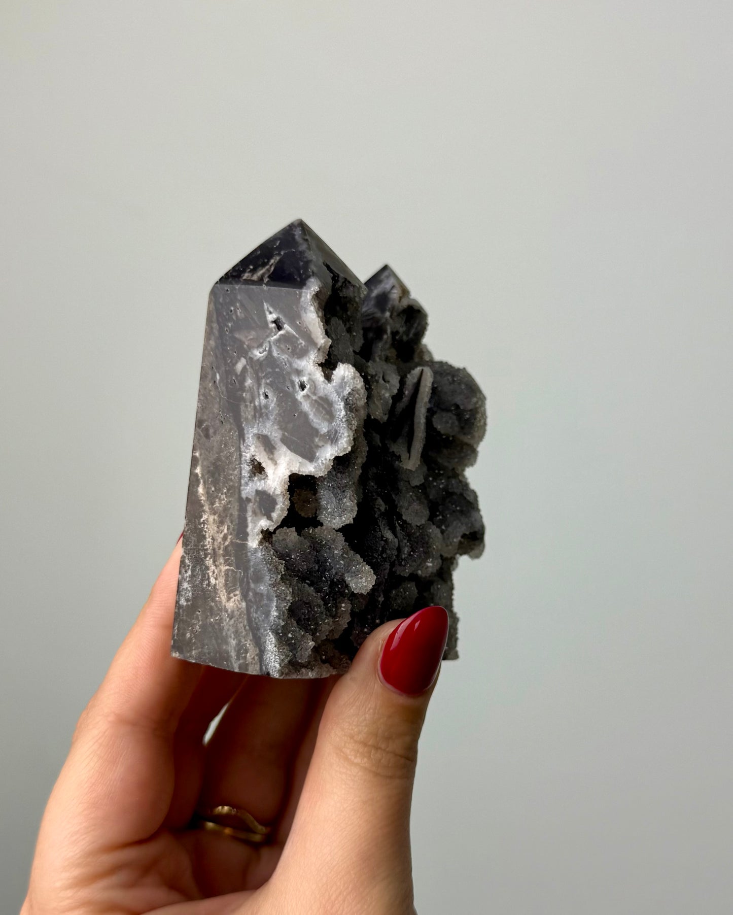 Chalcedony half raw towers