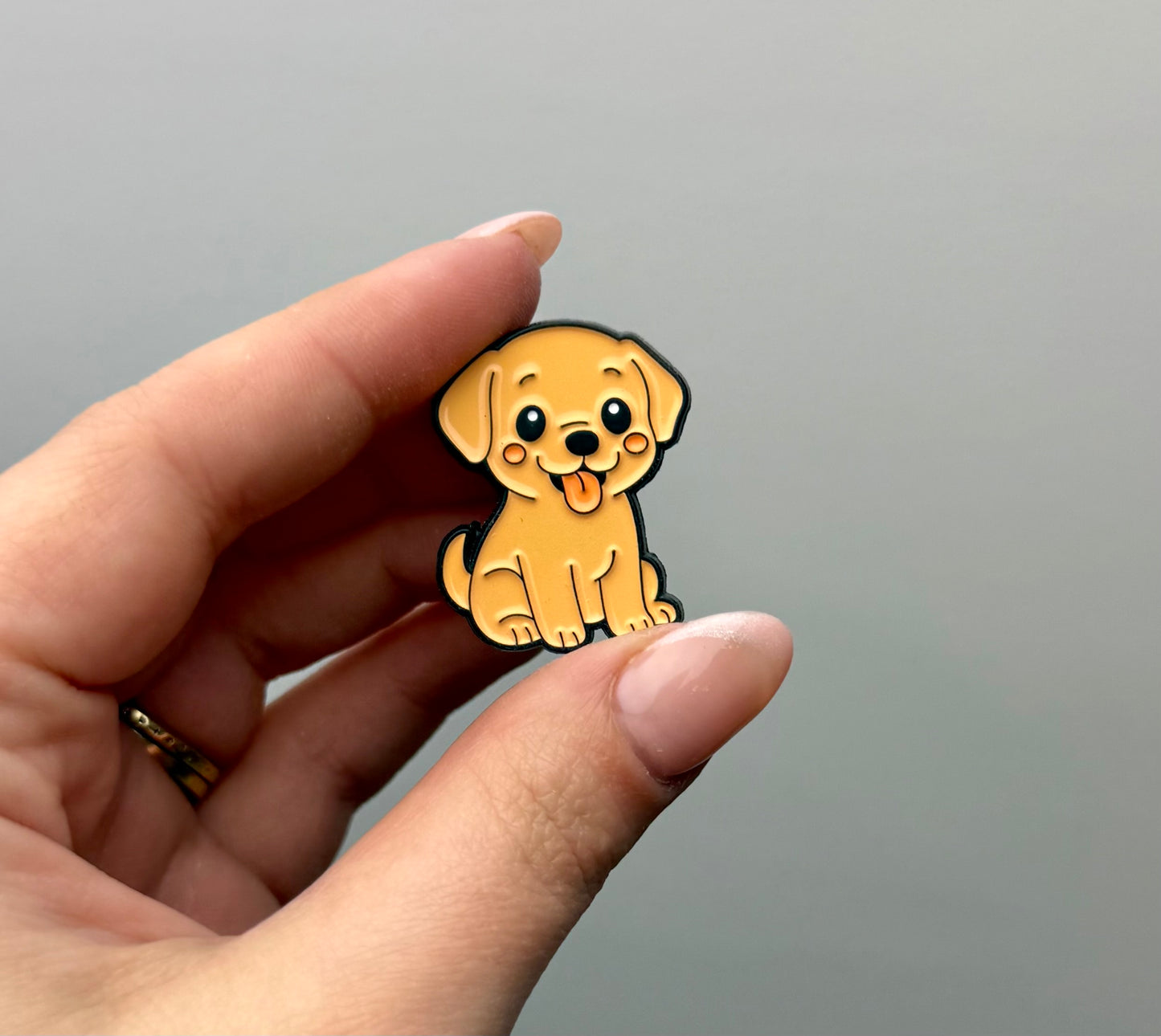 Labrador retriever dog enamel pin ￼