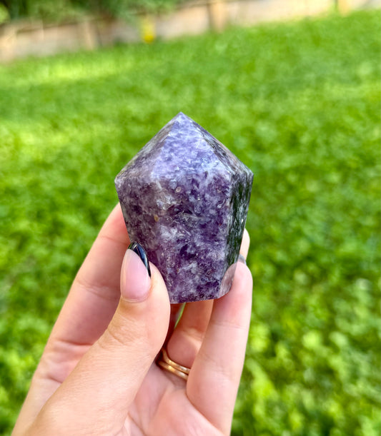 Lepidolite cupcake tower