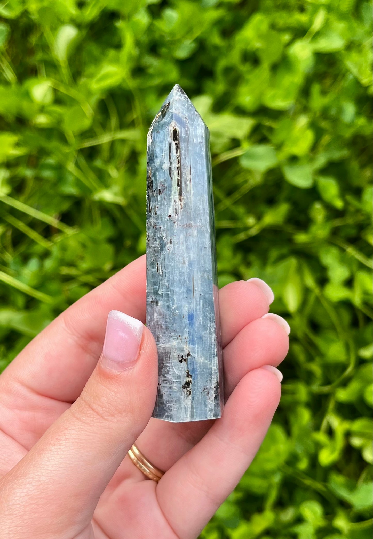 Blue kyanite tower