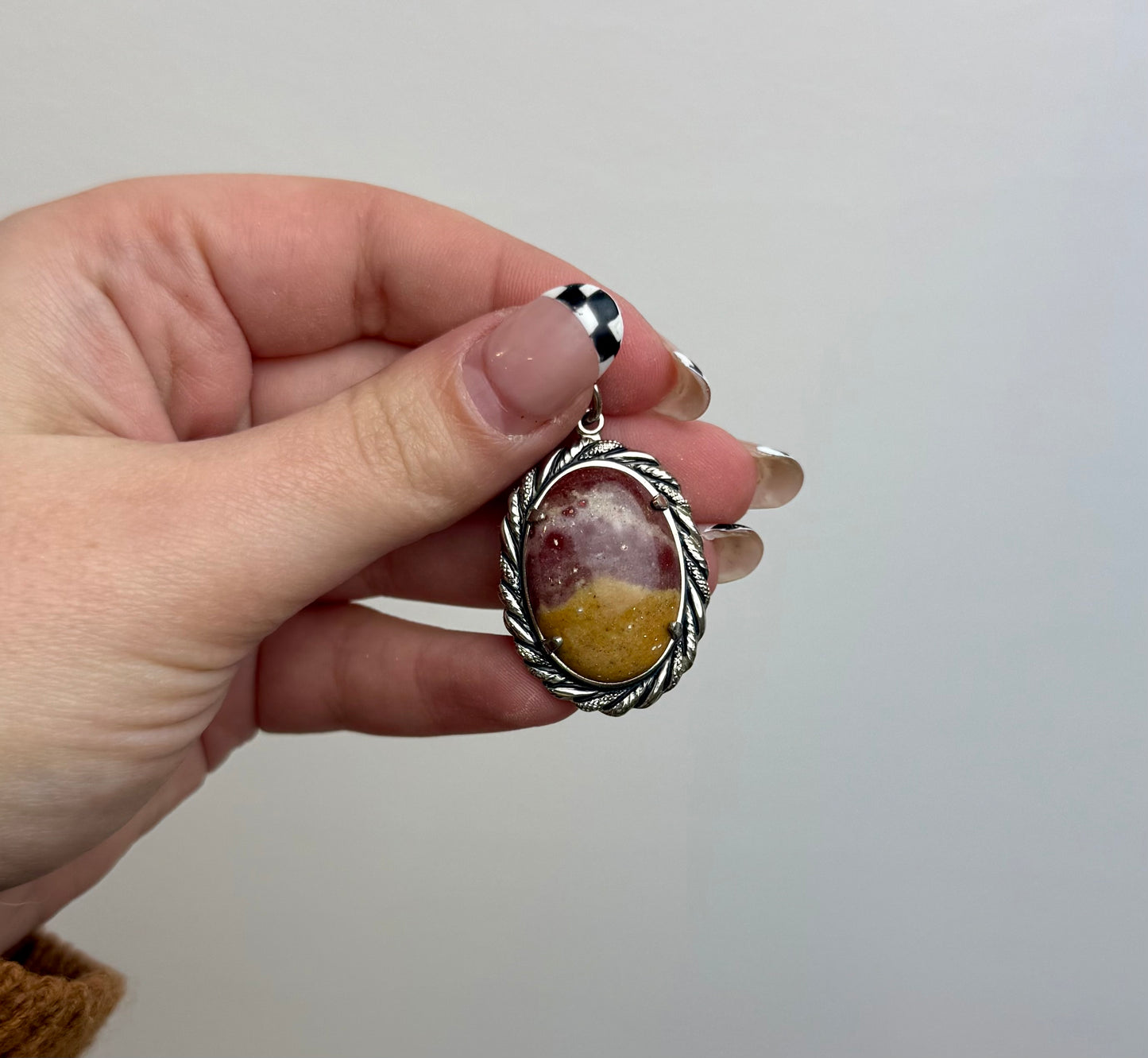 Ocean jasper pendant thrifted find