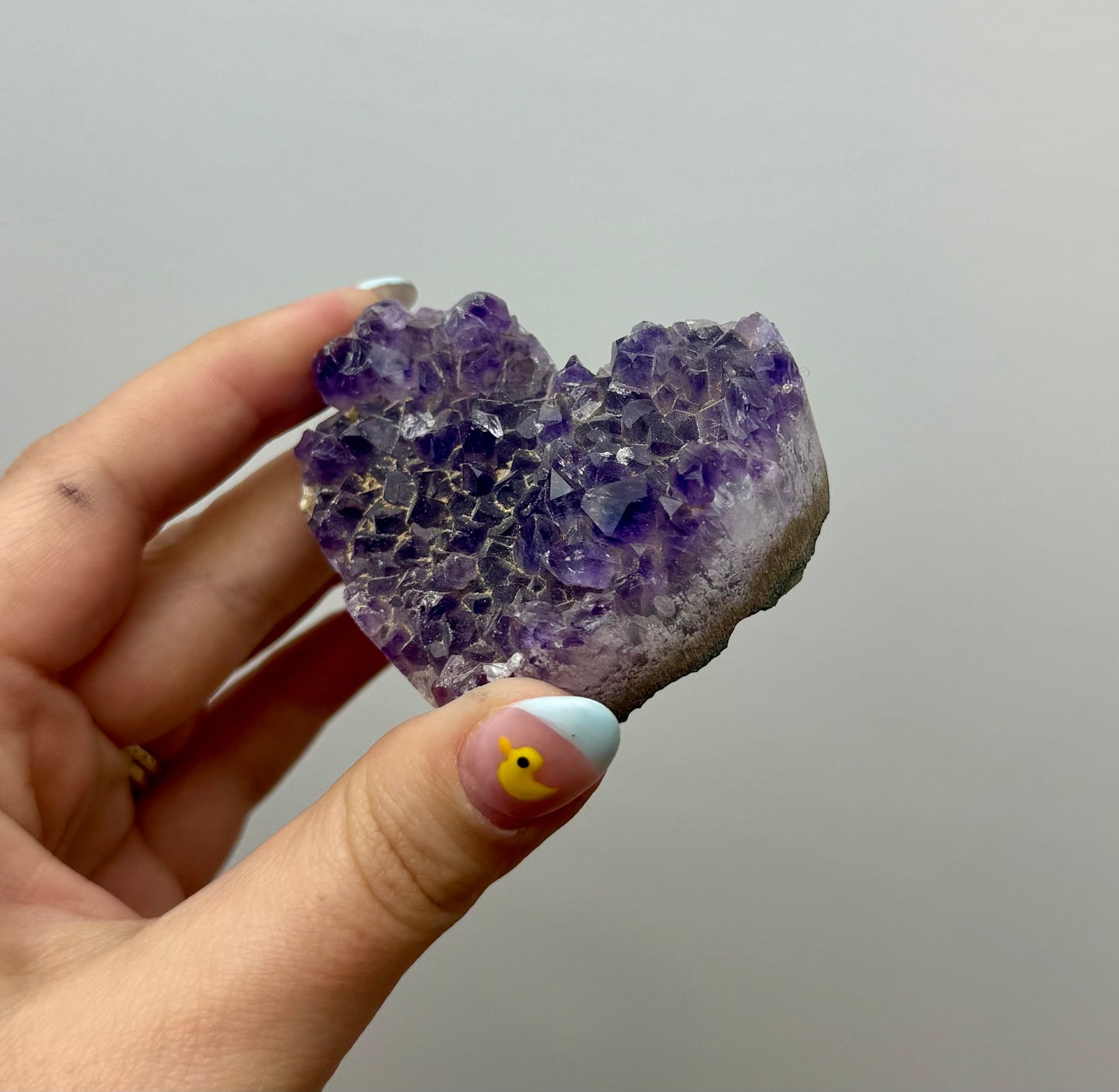Amethyst heart cluster