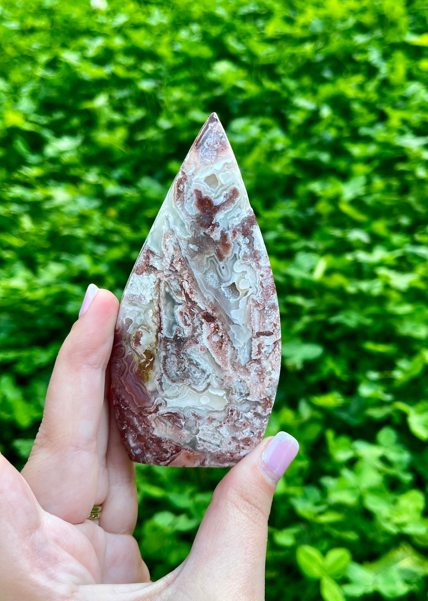 Mexican lace agate tear freeform