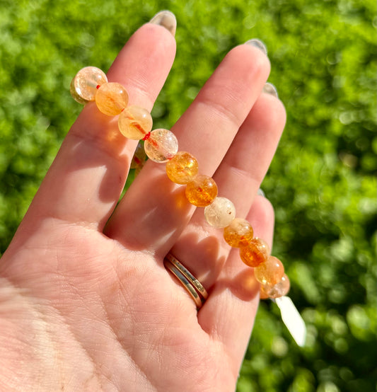 Heat treated citrine bracelet