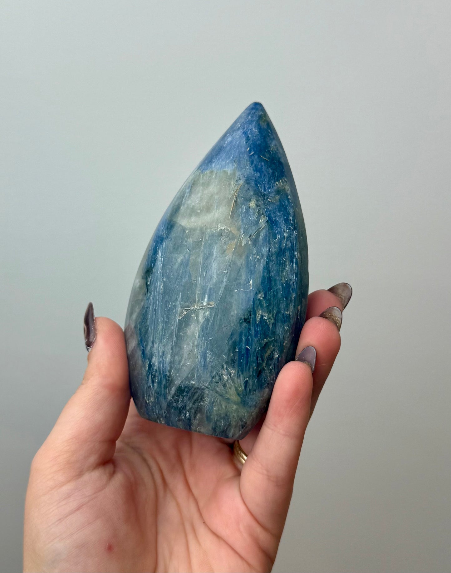 Blue kyanite tear freeform