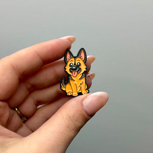 German shepherd dog enamel pin