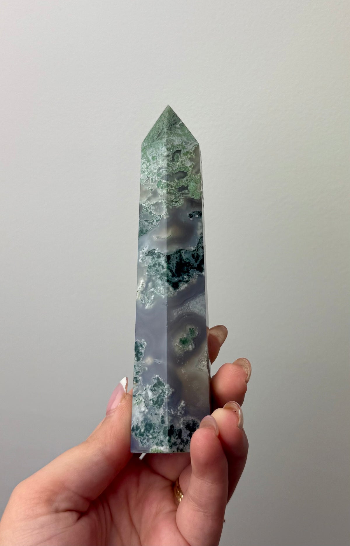 Moss agate tower