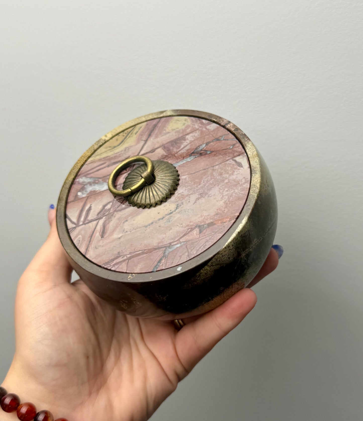 Picture jasper trinket box