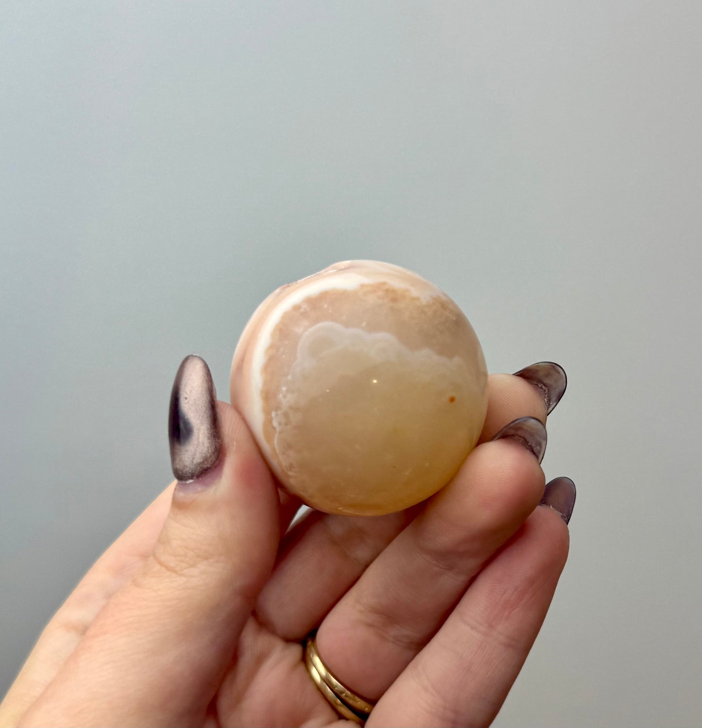 Druzy agate sphere