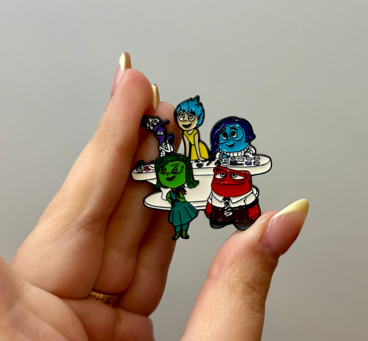 Inside out enamel pin
