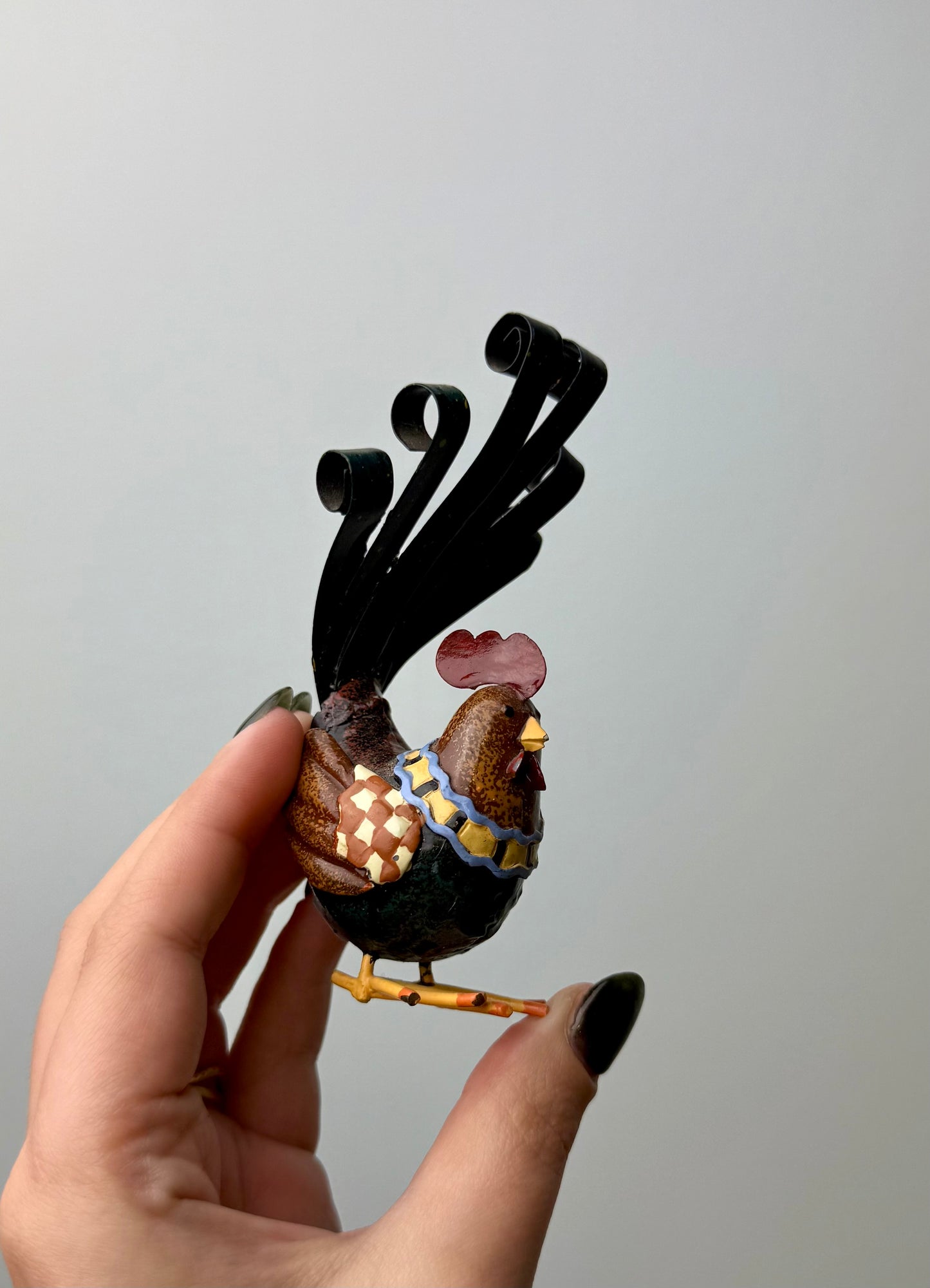 Metal rooster thrifted find