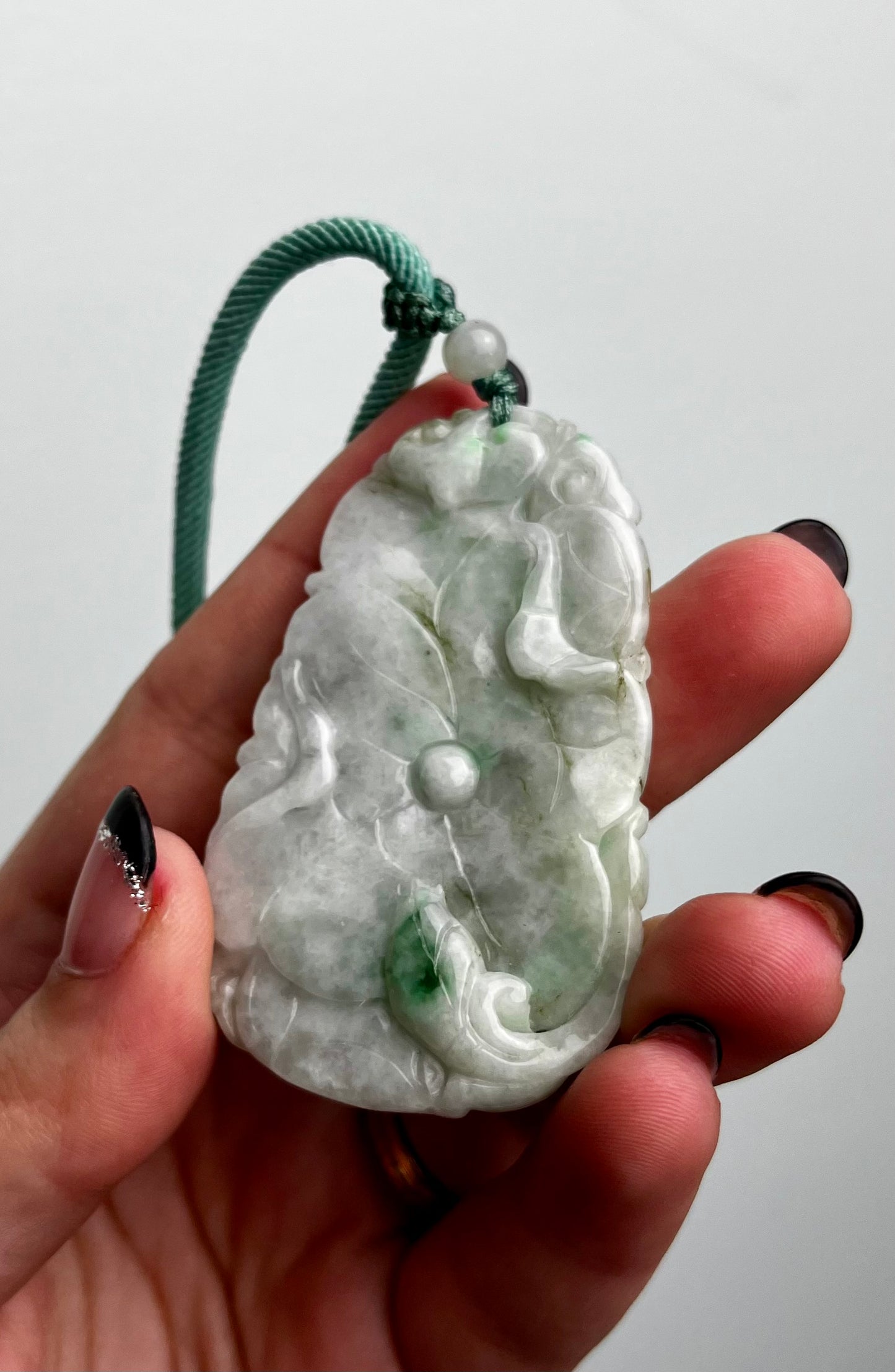 Jade double sided necklace