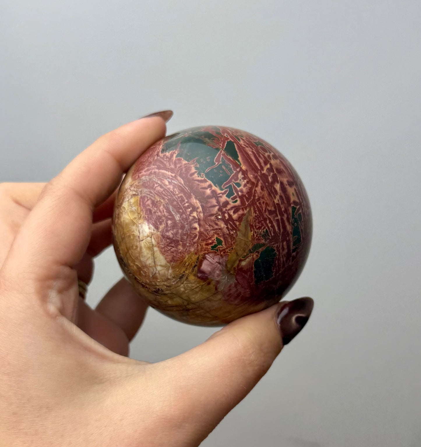 Cherry creek jasper sphere