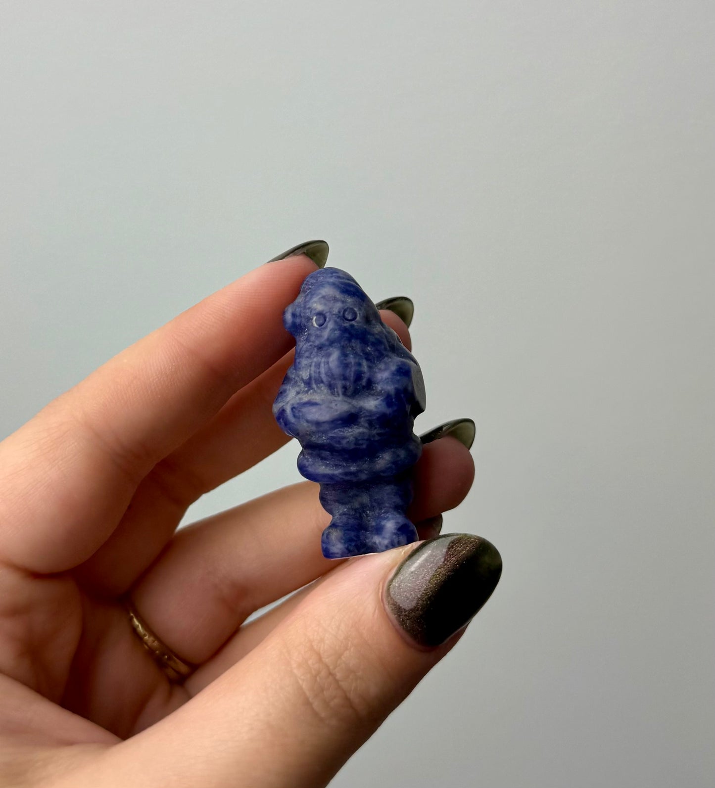 Sodalite Santa carving