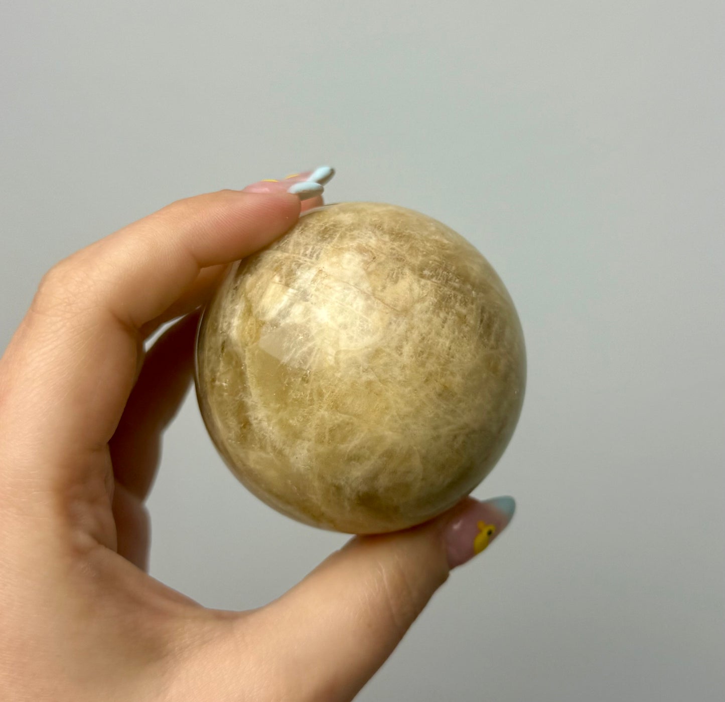 Blue moonstone sphere