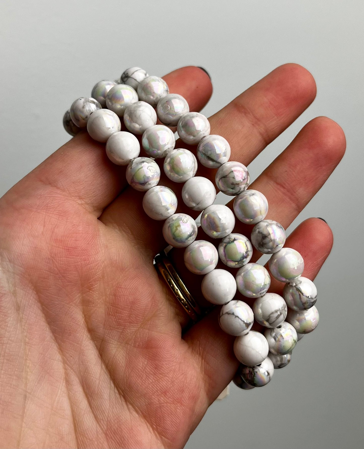 Aura howlite bracelets