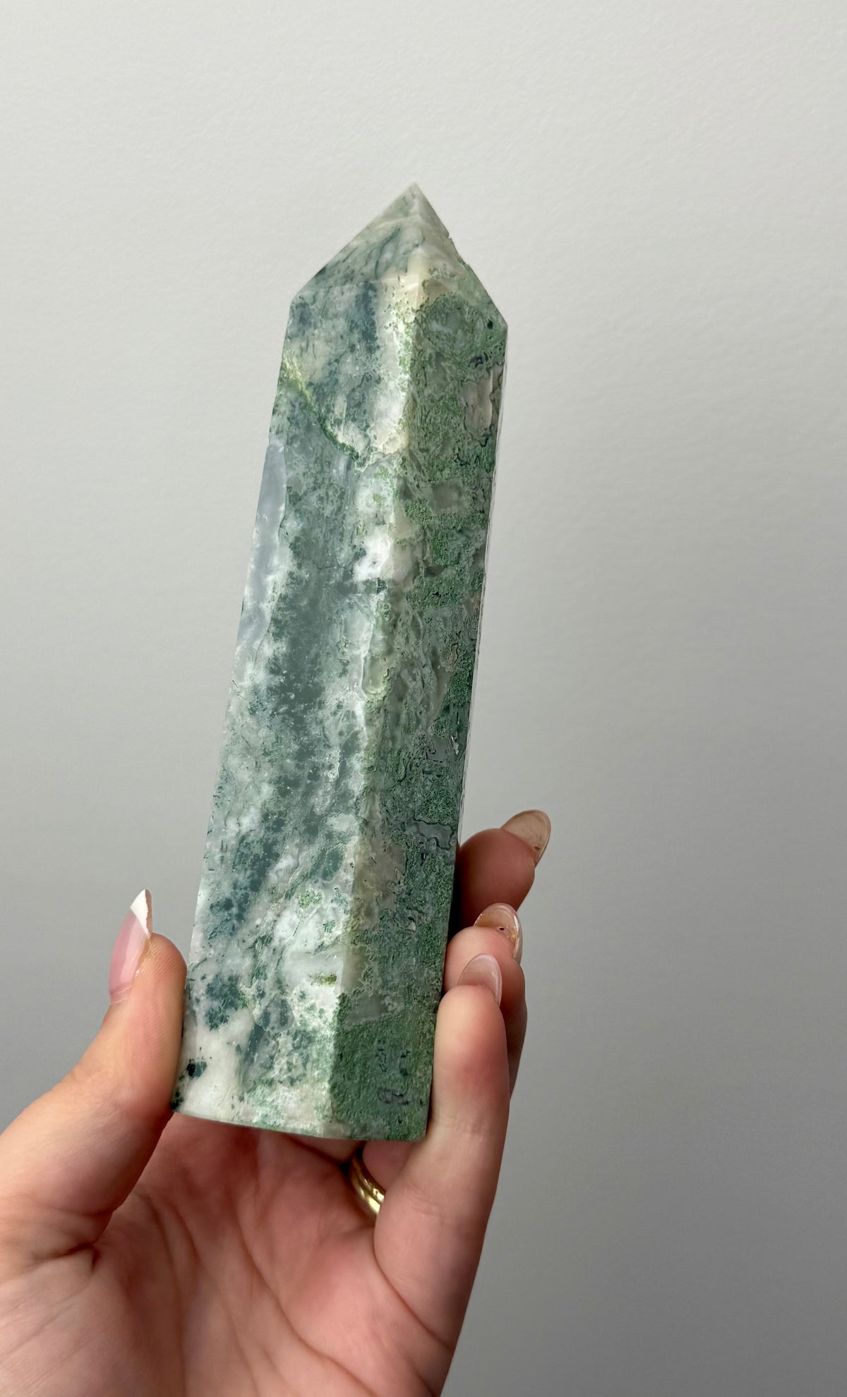 Moss agate tower